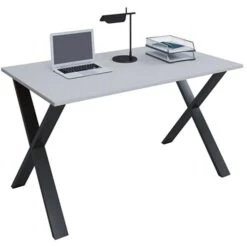 VCM Schreibtisch Lona, 914674, Grau, Maße: 140 X 50cm