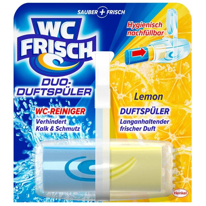 WC-Frisch WC-Duftspüler Duo-Duftspüler Lemon, 2-Phasen-Wirkung, Im Korb 1 WC-Frisch WC-Duftspüler Duo-Duftspüler Lemon, 2-Phasen-Wirkung, Im Korb