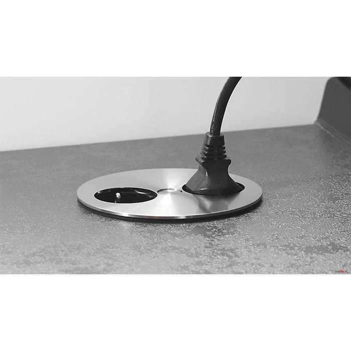 Bachmann Tischsteckdose 931.000 Twist, 2-fach, Silber 3 Bachmann Tischsteckdose 931.000 Twist, 2-fach, Silber – Bild 3