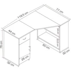VCM Schreibtisch Linzia, 913519, Eiche, L-Form, Mit Standcontainer Und Regalfach, 118,5x77 Cm 5 VCM Schreibtisch Linzia, 913519, Eiche, L-Form, Mit Standcontainer Und Regalfach, 118,5x77 Cm -Drogerie - Gesundheit Geschäft 081bc54a78c488e05fc8477df1078b95013a3d2b schreibtisch vcm linzia 913519 eiche l form