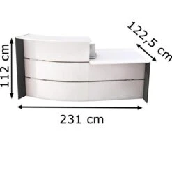 Kerkmann Empfangstheke Bari 3563, Weiß / Weiß, 231 X 112 X 122,5cm, Bogentheke Mit Anbautisch 7 Kerkmann Empfangstheke Bari 3563, Weiß / Weiß, 231 X 112 X 122,5cm, Bogentheke Mit Anbautisch -Drogerie - Gesundheit Geschäft 0ade0fa0ed433b694a6181145c7cdc331d7d533a empfangstheke kerkmann bari 3563 weiss weiss
