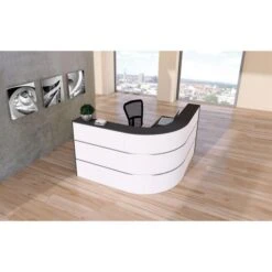 Kerkmann Empfangstheke Cento 2a, 3857, Weiß / Anthrazit, 180 X 110 X 180cm, Winkeltheke -Drogerie - Gesundheit Geschäft 0b000bb94c3961b4c79503f3798089de506c90bd empfangstheke kerkmann cento 2a 3857