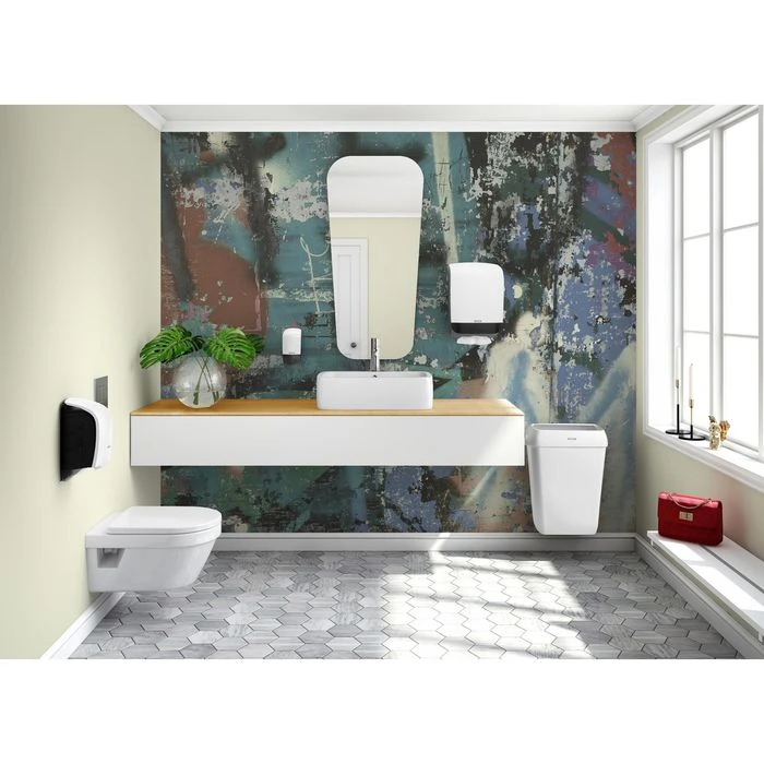 Katrin Handtuchspender Inclusive M, 90168, Kunststoff, Für 600 Falthandtücher, Weiß 8 Katrin Handtuchspender Inclusive M, 90168, Kunststoff, Für 600 Falthandtücher, Weiß – Bild 8