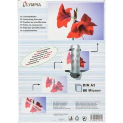 Olympia Laminierfolien 9174, DIN A3, 80 Mic, Glänzend, 50 Stück -Drogerie - Gesundheit Geschäft 0d78ceca3593fc9679de4aa41f271448b4c08224 laminierfolien olympia 9174 din a3