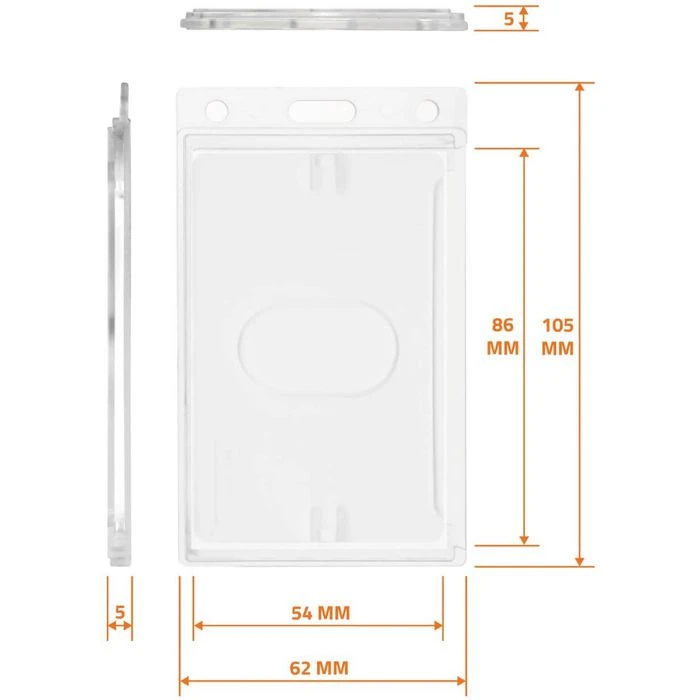 Karteo Ausweishülle Hartplastik, A8, Clip-Ausstanzung, Transparent, 54 X 86mm 2 Karteo Ausweishülle Hartplastik, A8, Clip-Ausstanzung, Transparent, 54 X 86mm – Bild 2