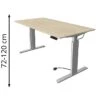 Kerkmann Schreibtisch Move 3, 2327, Ahorn, Elektrisch Höhenverstellbar, 160 X 72-120 X 80cm
