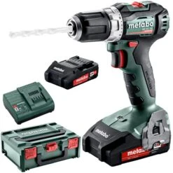 Metabo Akku-Bohrschrauber BS 18 L BL, 18V / 2,0Ah, Mit 2 Akkus Und Koffer