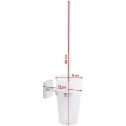 Tesa WC-Bürste Klaam, Weiß / Chrom, Bürstenhalter Aus Glas, Zur Wandmontage -Drogerie - Gesundheit Geschäft 13960992bf060a4aeab8dab61afbe87977cb3b3f wc buerste tesa klaam weiss chrom