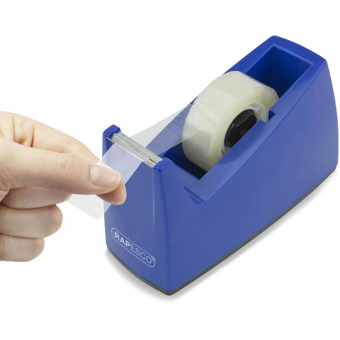 RAPESCO Klebefilmabroller 0774, 300, Blau, Tischabroller Für Kleberollen 25mm X 33m 2 RAPESCO Klebefilmabroller 0774, 300, Blau, Tischabroller Für Kleberollen 25mm X 33m – Bild 2