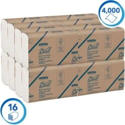 Kimberly-Clark Papierhandtücher Scott, 1804, 1-lagig, Multifold-Falz, 23,5 X 23,0cm, 4000 Stück -Drogerie - Gesundheit Geschäft 176f51e76eae8d3133175d04a96d9b812e5972da papierhandtuecher scott 1804