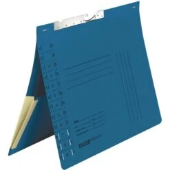 Falken Pendelhefter 15033808, A4, Blau, Amtsheftung, 320 G/m² Karton, Mit Tasche, 50 Stück