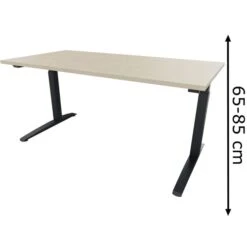 Fm-Büromöbel Schreibtisch Fm69, Königsahorn, Höhenverstellbar, 160 X 65-85 X 80cm