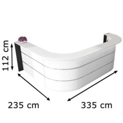 Kerkmann Empfangstheke Bari 3567, Weiß / Weiß, 335 X 112 X 235cm, Winkeltheke -Drogerie - Gesundheit Geschäft 192675d522ab1d8db6ce70e0147fa28e68d58614 empfangstheke kerkmann bari 3567