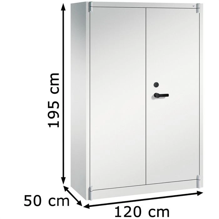 CP-Möbel Aktenschrank Certos C4000, Aus Metall, Feuerfest, 120 X 195 X 50cm, Lichtgrau 2 CP-Möbel Aktenschrank Certos C4000, Aus Metall, Feuerfest, 120 X 195 X 50cm, Lichtgrau – Bild 2