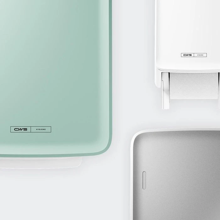 CWS Handtuchspender PureLine Paper 1700396, Kunststoff Mit Panel & Druckknopf 300 Tücher Weiß 3 CWS Handtuchspender PureLine Paper 1700396, Kunststoff Mit Panel & Druckknopf 300 Tücher Weiß – Bild 3