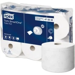 Tork Toilettenpapier SmartOne 472242, T8, 2-lagig, Tissue, Jumbo, 1150 Blatt, 6 Rollen