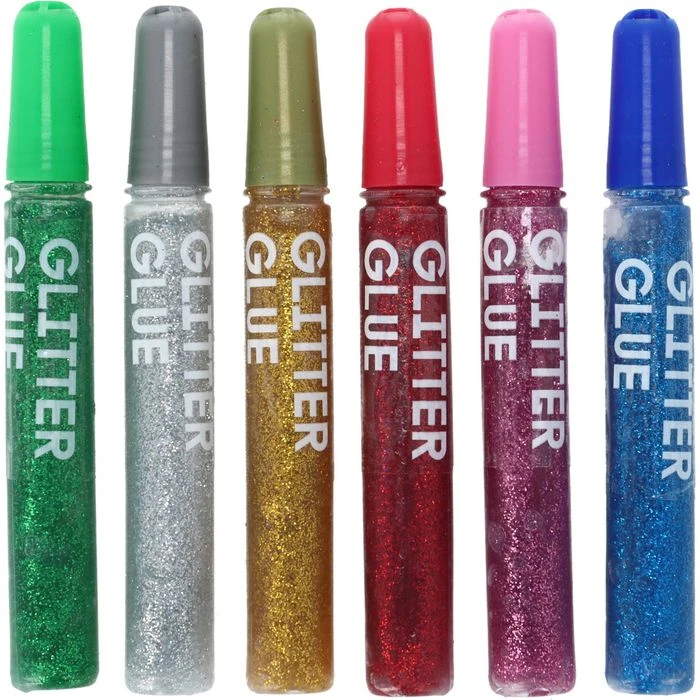 Folia Glitzerkleber 570, Glitter Glue Basic, 6 Farben Sortiert, Je 9,5ml 2 Folia Glitzerkleber 570, Glitter Glue Basic, 6 Farben Sortiert, Je 9,5ml – Bild 2