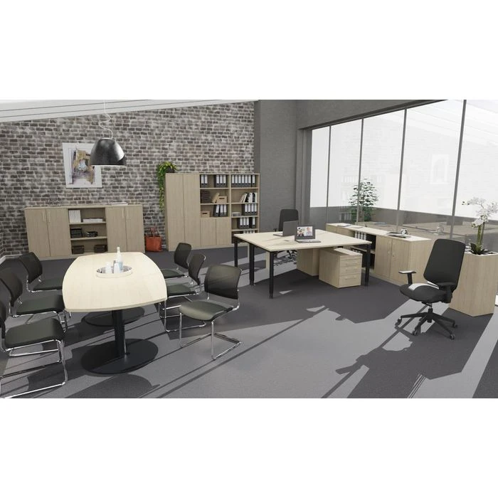 Fm-Büromöbel Schreibtisch Fm69, Königsahorn, Höhenverstellbar, 160 X 65-85 X 80cm 2 Fm-Büromöbel Schreibtisch Fm69, Königsahorn, Höhenverstellbar, 160 X 65-85 X 80cm – Bild 2