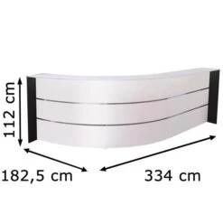 Kerkmann Empfangstheke Bari 3565, Weiß / Weiß, 334 X 112 X 182,5cm, Bogentheke -Drogerie - Gesundheit Geschäft 2919f6f7fd73dd2d0785608a3b2d4b2e98f77d16 empfangstheke kerkmann bari 3565