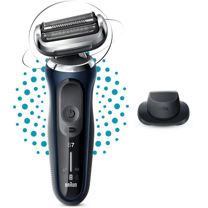 Braun Elektrorasierer Series 7 71-B1200s, Blau, Wet & Dry, Mit EasyClick-Präzisionstrimmer 5 Braun Elektrorasierer Series 7 71-B1200s, Blau, Wet & Dry, Mit EasyClick-Präzisionstrimmer – Bild 5