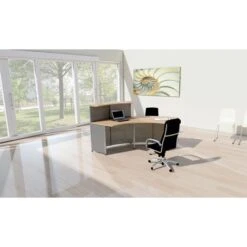 Kerkmann Empfangstheke Genua, Silber / Buche, 219 X 115 X 105cm, Bogentheke Mit Anbautisch -Drogerie - Gesundheit Geschäft 311c0845727d2bb1376e2b685b40e4c1562ece8e empfangstheke kerkmann genua silber buche