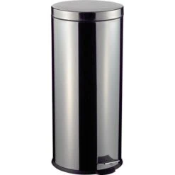 Wesco Mülleimer 103 103634-41, Silber, Aus Edelstahl, 30 Liter