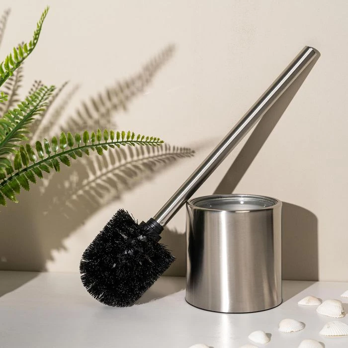 Bremermann WC-Bürste WC-Garnitur, Silber, Bürstenhalter Aus Edelstahl, Inkl. 3 Ersatzköpfe 8 Bremermann WC-Bürste WC-Garnitur, Silber, Bürstenhalter Aus Edelstahl, Inkl. 3 Ersatzköpfe – Bild 8