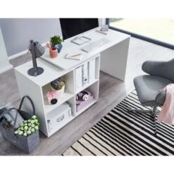 Wohnling Schreibtischkombination WL5.303, Mit Sideboard, Weiß -Drogerie - Gesundheit Geschäft 3796eac6b31987d9b9e5642c42ec345a34c1c3fd schreibtischkombination wohnling wl5.303