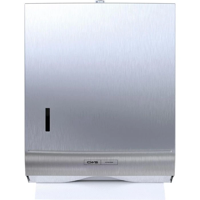 CWS Handtuchspender Stainless Steel Paper Slim, 7622000, Edelstahl, 300 Tücher, Silber 2 CWS Handtuchspender Stainless Steel Paper Slim, 7622000, Edelstahl, 300 Tücher, Silber – Bild 2