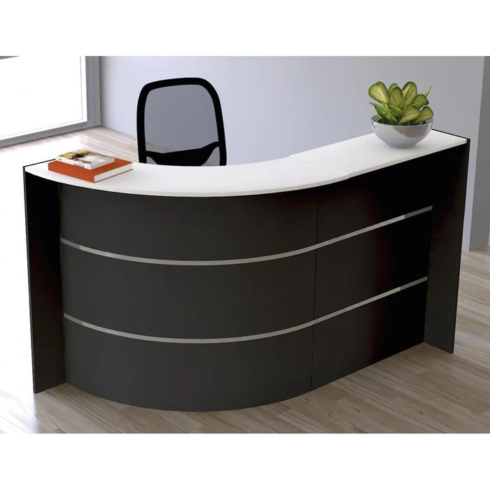 Kerkmann Empfangstheke Bari 3575, Anthrazit / Weiß, 175 X 112 X 95cm, Kompakttheke 3 Kerkmann Empfangstheke Bari 3575, Anthrazit / Weiß, 175 X 112 X 95cm, Kompakttheke – Bild 3