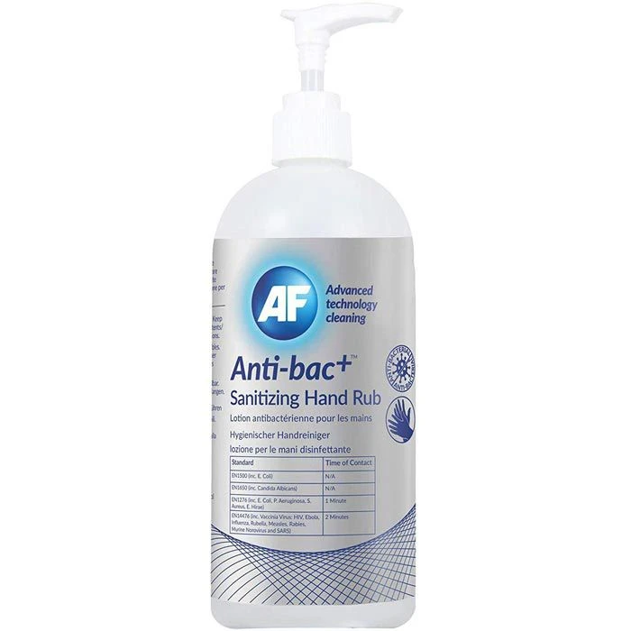 AF Anti-bac+, ABHHR500, Händedesinfektionsgel, Sanitizing Hand Rub, 500ml, Desinfektionsmittel 1 AF Anti-bac+, ABHHR500, Händedesinfektionsgel, Sanitizing Hand Rub, 500ml, Desinfektionsmittel