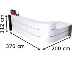 Kerkmann Empfangstheke Bari 3568, Weiß, 370 X 112 X 200cm, Winkeltheke Mit Anbautisch -Drogerie - Gesundheit Geschäft 3a43c656aa9861b156dbac14e8469d9e457bf856 empfangstheke kerkmann bari 3568 weiss