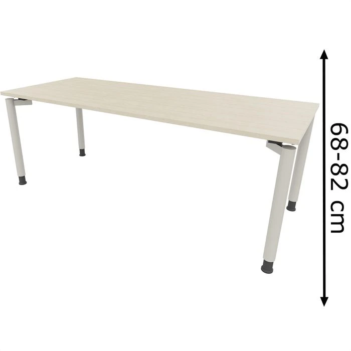 Fm-Büromöbel Schreibtisch Fastline Fm11, Höhenverstellbar, 200 X 68-82 X 80cm, Königsahorn 1 Fm-Büromöbel Schreibtisch Fastline Fm11, Höhenverstellbar, 200 X 68-82 X 80cm, Königsahorn