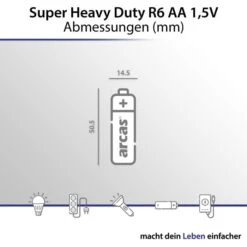 Arcas Batterien Super Heavy Duty, AA, Mignon, R6, 4 Stück 10 Arcas Batterien Super Heavy Duty, AA, Mignon, R6, 4 Stück -Drogerie - Gesundheit Geschäft 3f15124744f7352a727b45e4fec2b496c98a5c05 batterien arcas super heavy duty aa