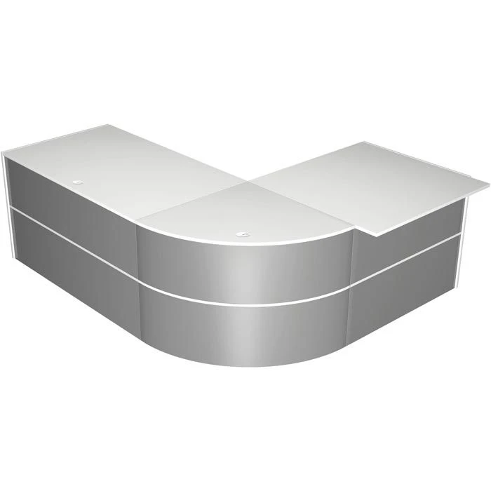 Kerkmann Empfangstheke Padua 2, 3539, Silber / Weiß, 232 X 74 X 183cm, Bogentheke 1 Kerkmann Empfangstheke Padua 2, 3539, Silber / Weiß, 232 X 74 X 183cm, Bogentheke