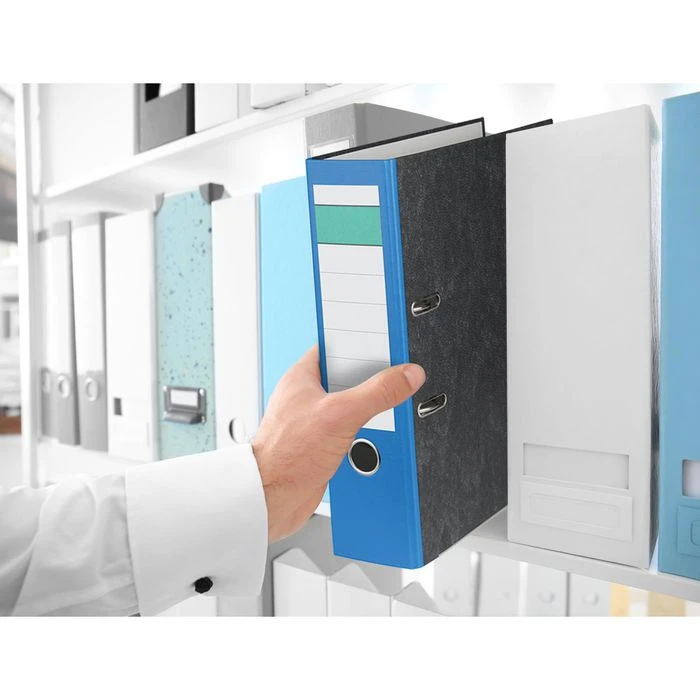 Grüner Balken Ordner A4, Breit, 8cm, Blau, Karton, Wolkenmarmor 3 Grüner Balken Ordner A4, Breit, 8cm, Blau, Karton, Wolkenmarmor – Bild 3