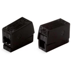 Wago Verbindungsklemme 224-114, 2 Leiter, 2,5mm2, Schwarz, Leuchtenklemme, 100 Stück