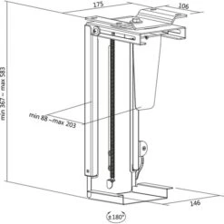 LogiLink PC-Halterung EO0030, Zum Unterbau Für Schreibtische, Schwarz -Drogerie - Gesundheit Geschäft 4c858a841b1dde7f95cbe7c7357e7d54e3c945e7 pc halterung logilink eo0030