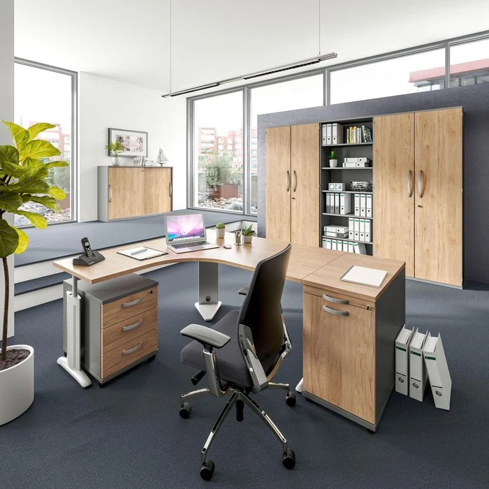 Röhr Standcontainer Techno, Hickory, Aus Holz, Mit 5 Schubladen, Abschließbar 3 Röhr Standcontainer Techno, Hickory, Aus Holz, Mit 5 Schubladen, Abschließbar – Bild 3