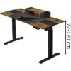 Vasagle Schreibtisch LSD017X01, Braun, Elektrisch Höhenverstellbar, 140 X 72-120 X 60cm