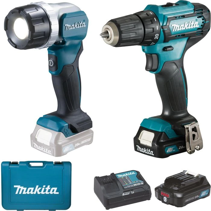 Makita Akku-Bohrschrauber DF333DSAL1 + ML106, 12V Max., Mit Akku-Handstrahler 1 Makita Akku-Bohrschrauber DF333DSAL1 + ML106, 12V Max., Mit Akku-Handstrahler