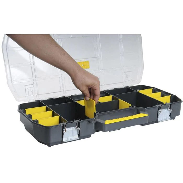 Stanley Werkzeugkoffer Werkzeugtrage, 1-97-514, Leer, Aus Kunststoff, Mit Organizeraufsatz 5 Stanley Werkzeugkoffer Werkzeugtrage, 1-97-514, Leer, Aus Kunststoff, Mit Organizeraufsatz – Bild 5