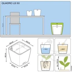 Lechuza Übertopf QUADRO LS 50 Anthrazit Metallic, 50 X 50 X 46,5 Cm, Quadratisch, Kunststoff -Drogerie - Gesundheit Geschäft 5266a0f82016a9ae197320d77bfcd374bacbb414 uebertopf lechuza quadro ls 50 anthrazit metallic