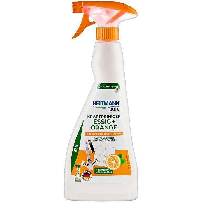 Heitmann Kraftreiniger Pure Essig + Orange, 1008589, Spray, 500 Ml 1 Heitmann Kraftreiniger Pure Essig + Orange, 1008589, Spray, 500 Ml