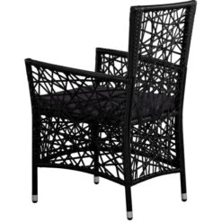 VidaXL Gartenstuhl 44089, Polyrattan, Niedriglehner, Schwarz, Mit Kissen, 2 Stück -Drogerie - Gesundheit Geschäft 562d84cb77e1bf13647a1f3e28128002b416044a gartenstuhl vidaxl 44089 polyrattan