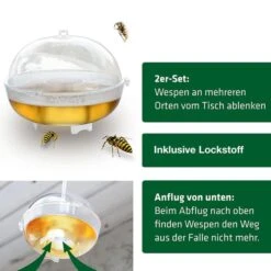 Gardigo Wespenfalle Set Wespenfänger, 2 Stück, Zum Aufhängen, Lockstoff-Falle, Inkl. Lockstoff -Drogerie - Gesundheit Geschäft 567b46f7b0b43070a4ab29c94b08b2c173bb2ca7 wespenfalle gardigo set wespenfaenger 2 stueck
