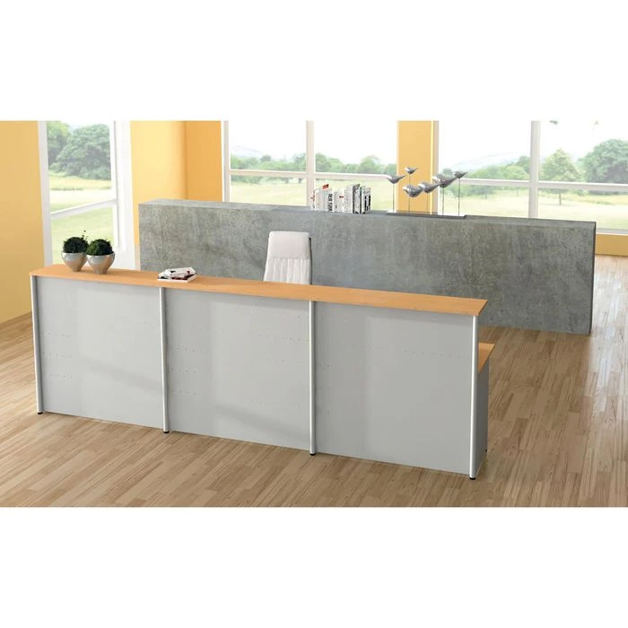 Kerkmann Empfangstheke Genua 3995, Silber / Buche, 116 X 115 X 70, Grundtheke Gerade 3 Kerkmann Empfangstheke Genua 3995, Silber / Buche, 116 X 115 X 70, Grundtheke Gerade – Bild 3