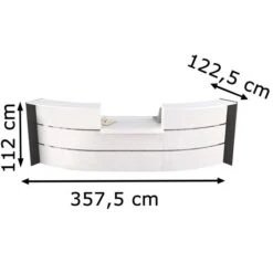 Kerkmann Empfangstheke Bari 3564, Weiß / Weiß, 357,5 X 112 X122,5cm Bogentheke M. Beratungsplatz -Drogerie - Gesundheit Geschäft 5b8c015a09792b7ce710e25d6d911305e2a66449 empfangstheke kerkmann bari 3564 weiss weiss