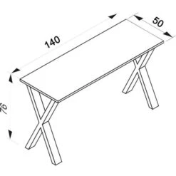 VCM Schreibtisch Lona, 914674, Grau, Maße: 140 X 50cm -Drogerie - Gesundheit Geschäft 5c9599b2ffe06cf91cf0af853efb439ee25a0c70 schreibtisch vcm lona 914674 grau