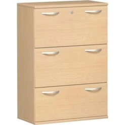 Geramöbel Hängeregisterschrank Pro, Holz, 2-bahnig, 3 Schübe, Buche